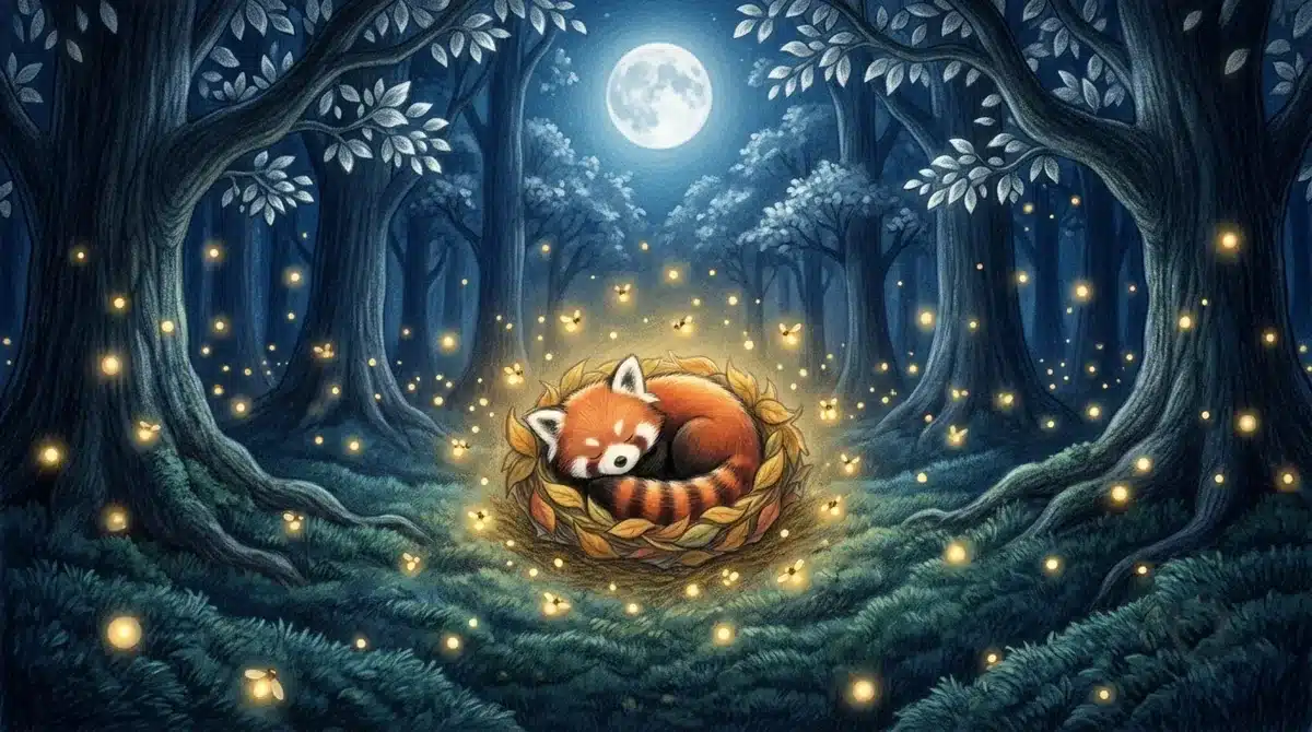 Illustration : Pango et la Forêt des Arbres Géants, relaxation guidée Pango pour enfants 5 à 10 ans