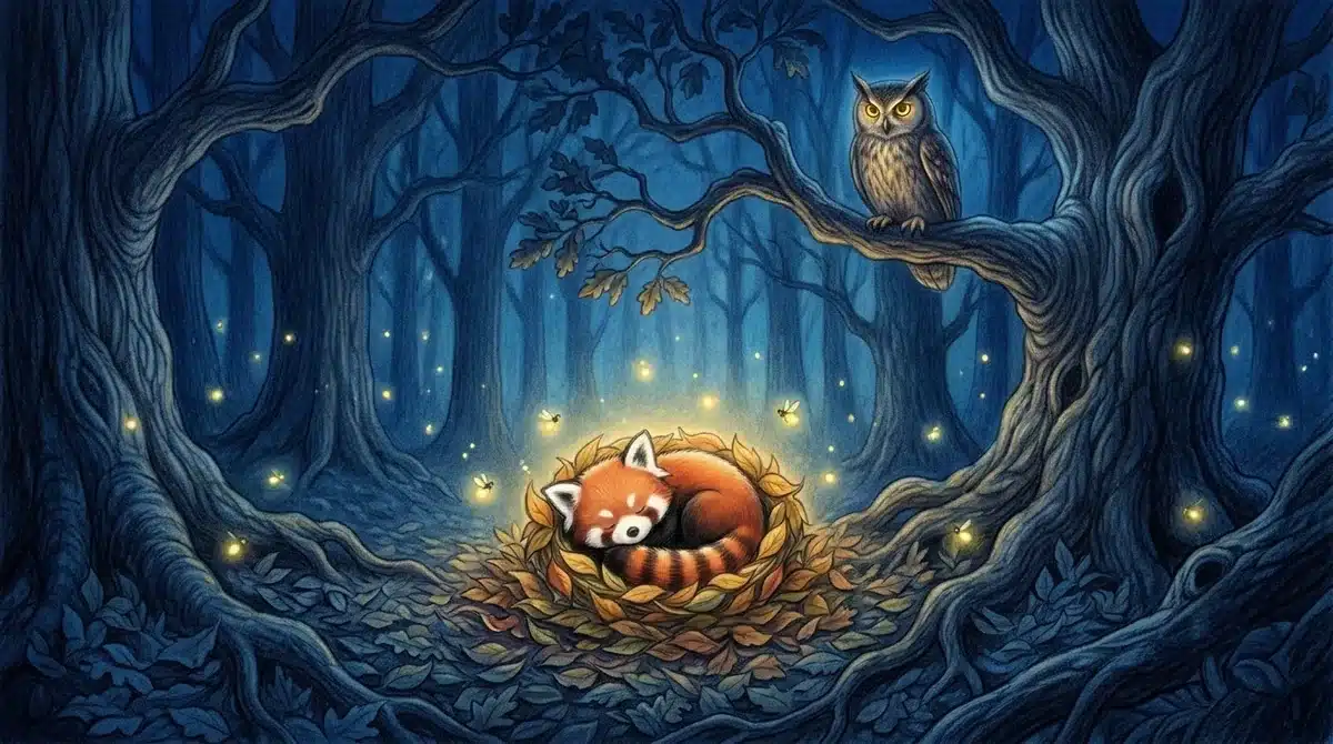 Illustration : Pango et le Hibou Sage, relaxation guidée Pango pour enfants 5 à 10 ans