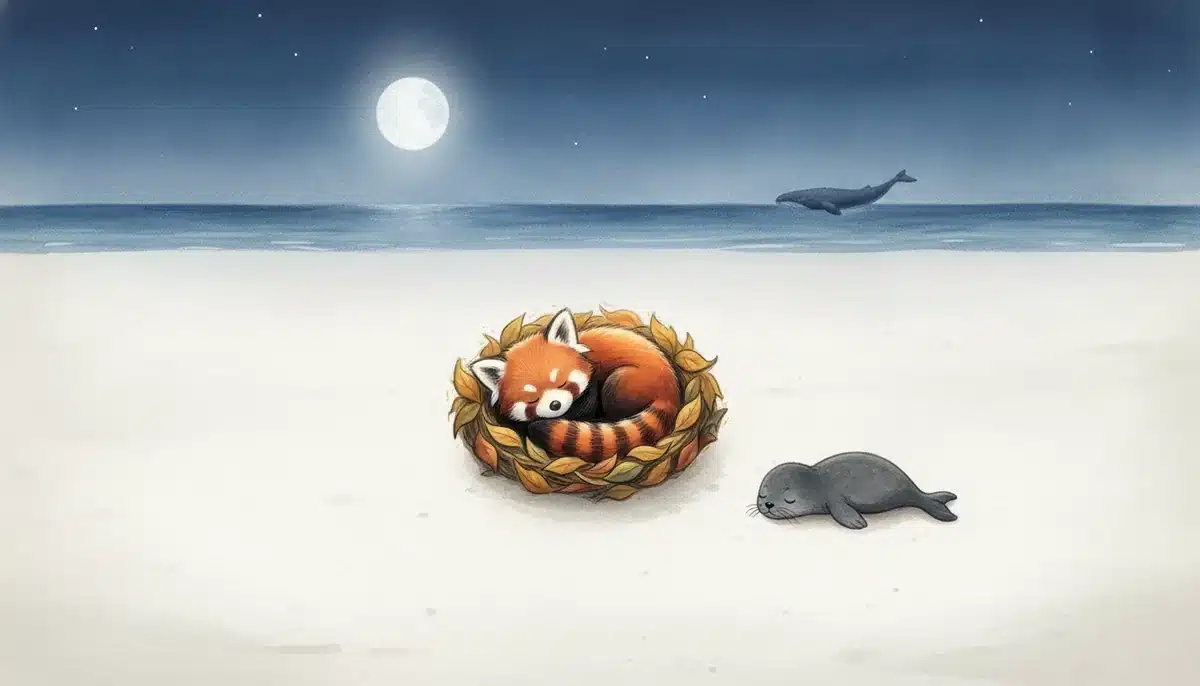 Illustration : Pango et la Plage de Sable Blanc, relaxation guidée Pango pour enfants 3 à 8 ans